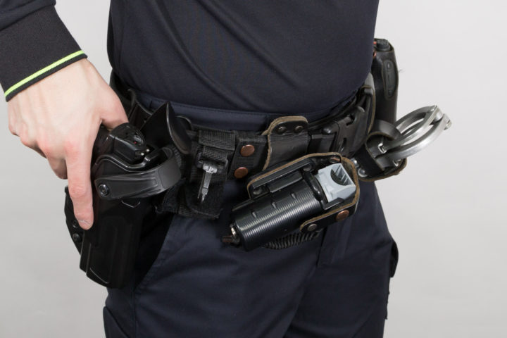 Police buckle with gear