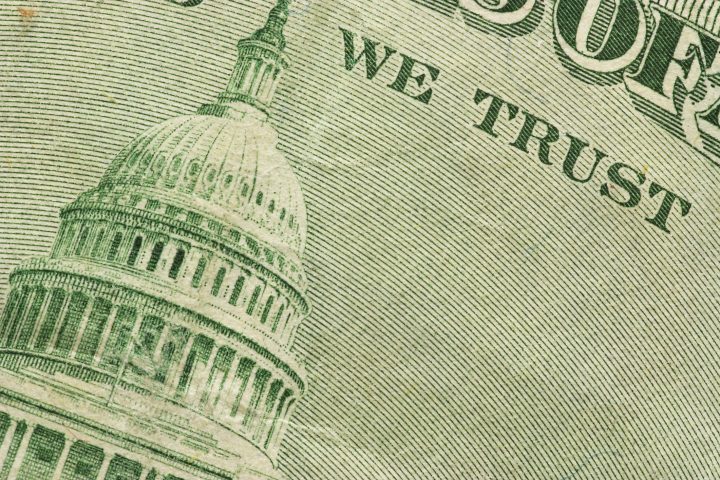 close-up of dollar bill