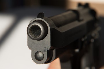 gun muzzle close up