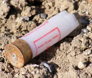 Pictures of used bullets and cartridges