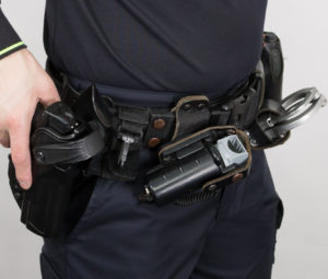 Police buckle with gear
